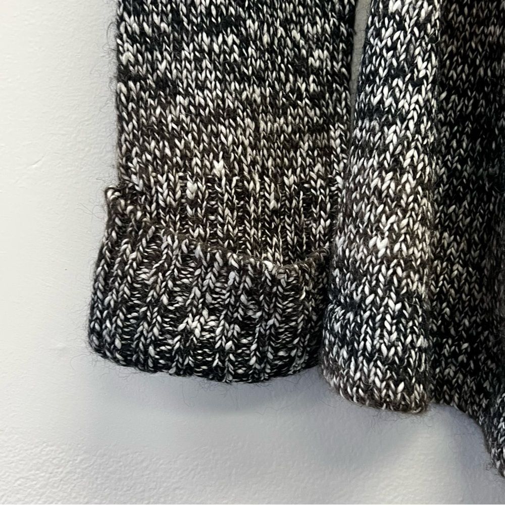 525 America Wool Blend Marled Knit Ombré Fit & Flare Peplum Wrap Cardigan, Med - Picture 7 of 15